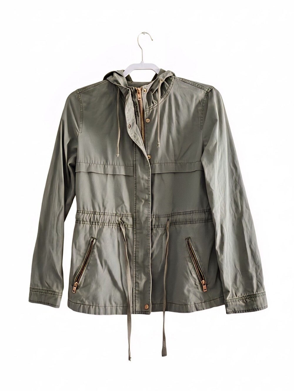 St. John's Bay Olive Green Hooded Utility Jacket